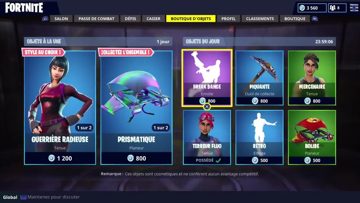 ShopFortnite's tweet photo. Boutique D'aujourd'hui 
🎉 Riche en couleur 🎉 https://t.co/AE96XWJAY2