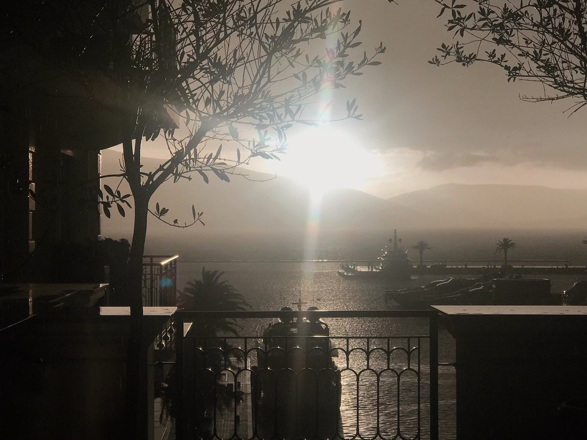 DominatorYachts's tweet photo. What a stunning view over @portomonte 🌅 
#dominatoryachts #tivat #portomontenegro #adriatic #weathermood https://t.co/liD8dYBSBJ