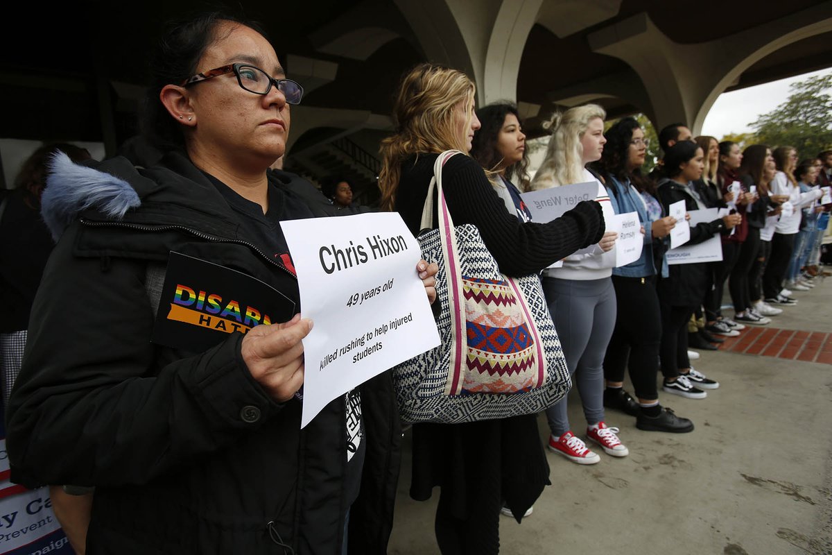 PeggyPeattie's tweet photo. .@SDSU students walked out in solidarity #ParklandStudents #NationalWalkoutDay 17 minutes #GunContolNow @SDSU_JMS #JMS495 https://t.co/MSVIfZI1UZ