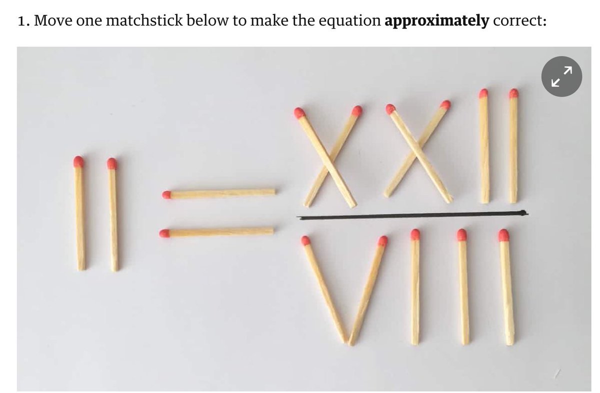 Matchstick Puzzle this week courtesy of master puzzler Alex Bellos