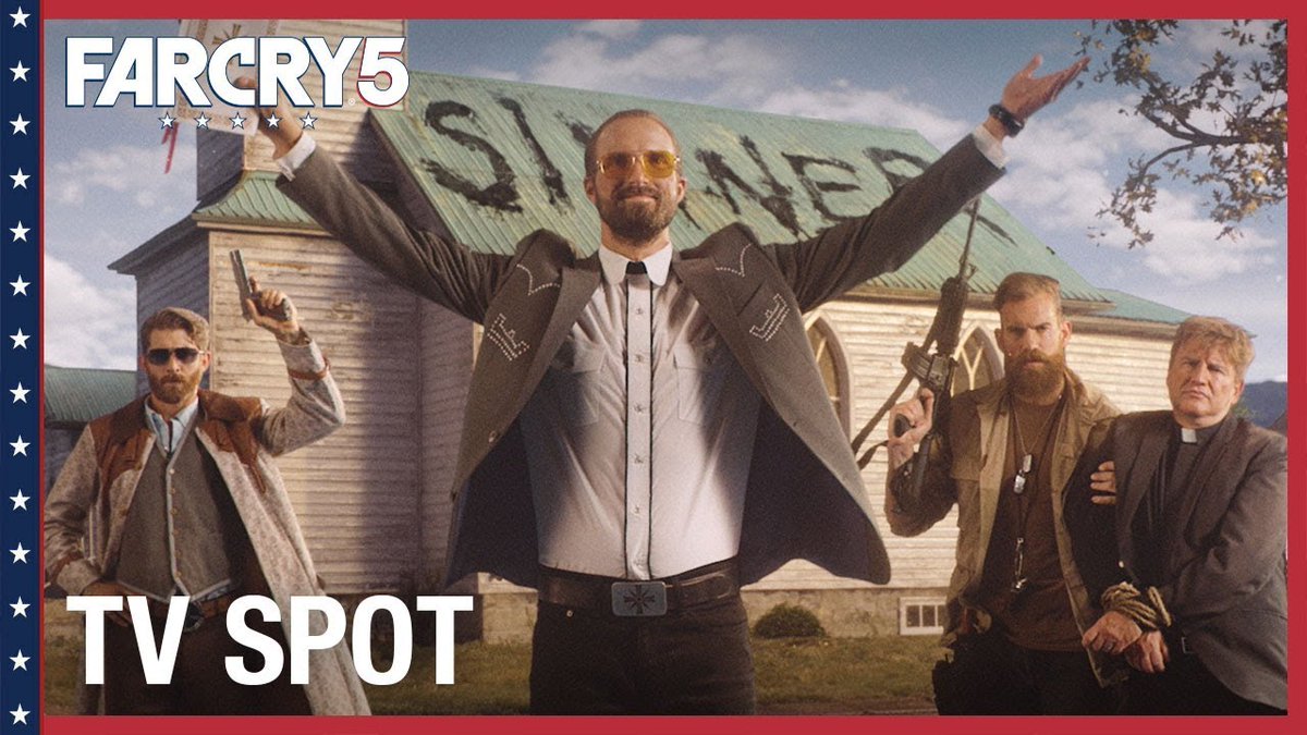 perushow's tweet photo. La locura del condado de Hope en el nuevo anuncio para televisión de Far Cry 5 https://t.co/ejjPs2dErE https://t.co/1YeNrBH7Px