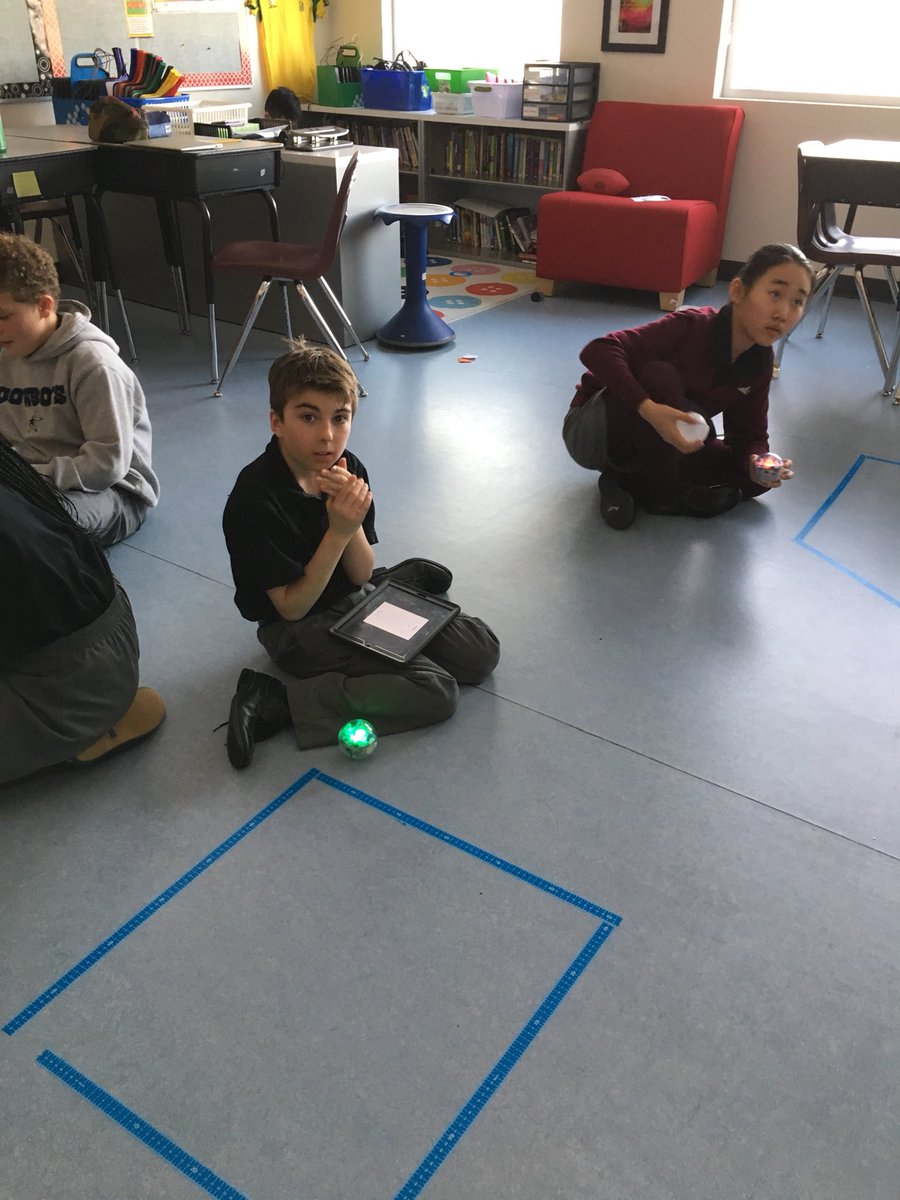 MrPhillips23's tweet photo. @RCElementary grade 6s Looking at math and measuring angles and shapes differently with @SpheroEdu #becurious #spheros #coding #blockcodes #WeAreRundle https://t.co/YCzDQDo00s
