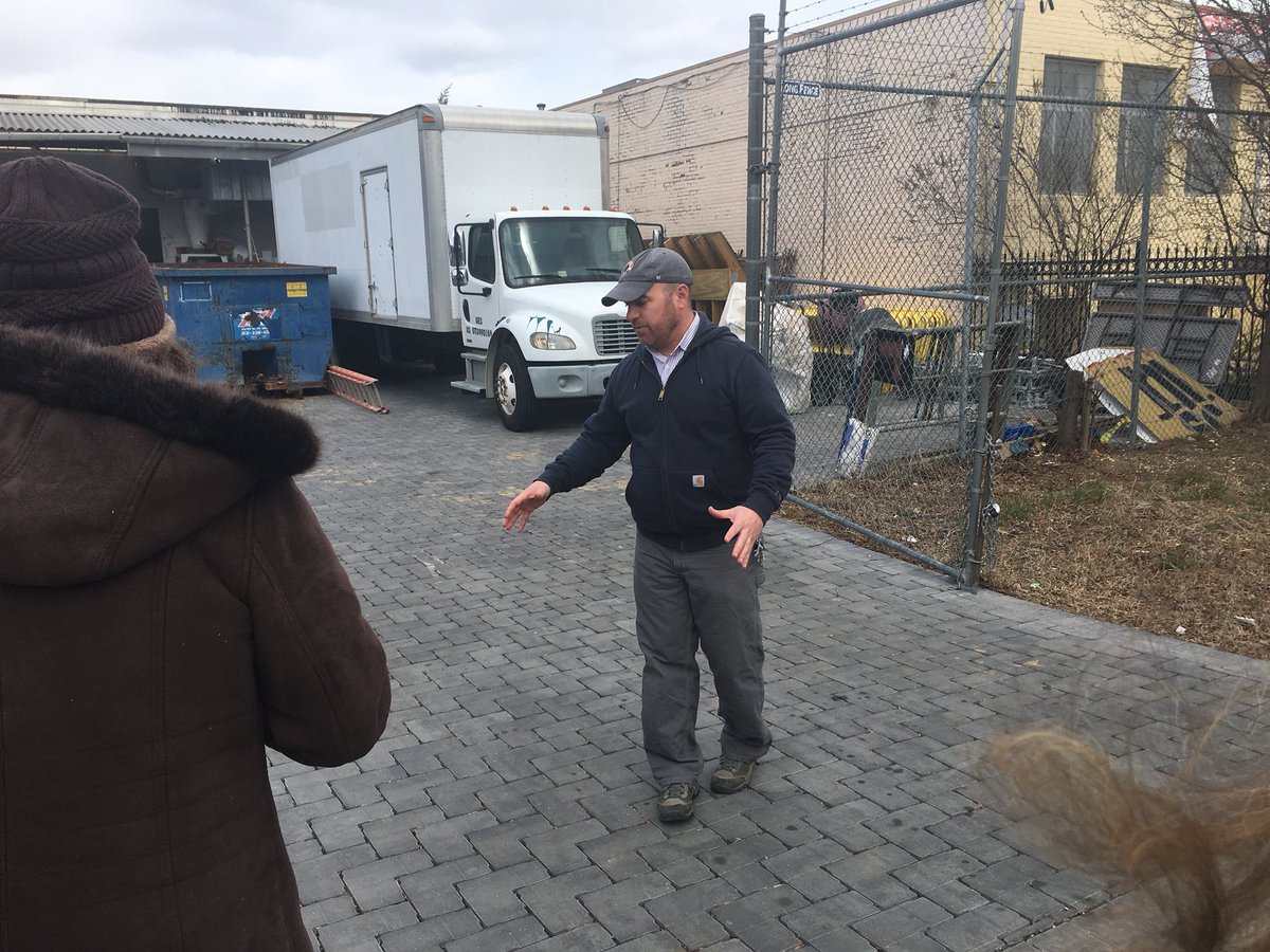 DOEE_DC's tweet photo. DOEE’s @JBurchDC leads the #DCDEN exchange on a walking tour of Watts Branch, discussing #streamrestoration and #greeninfrastructure improvements https://t.co/FAWN11rLsm