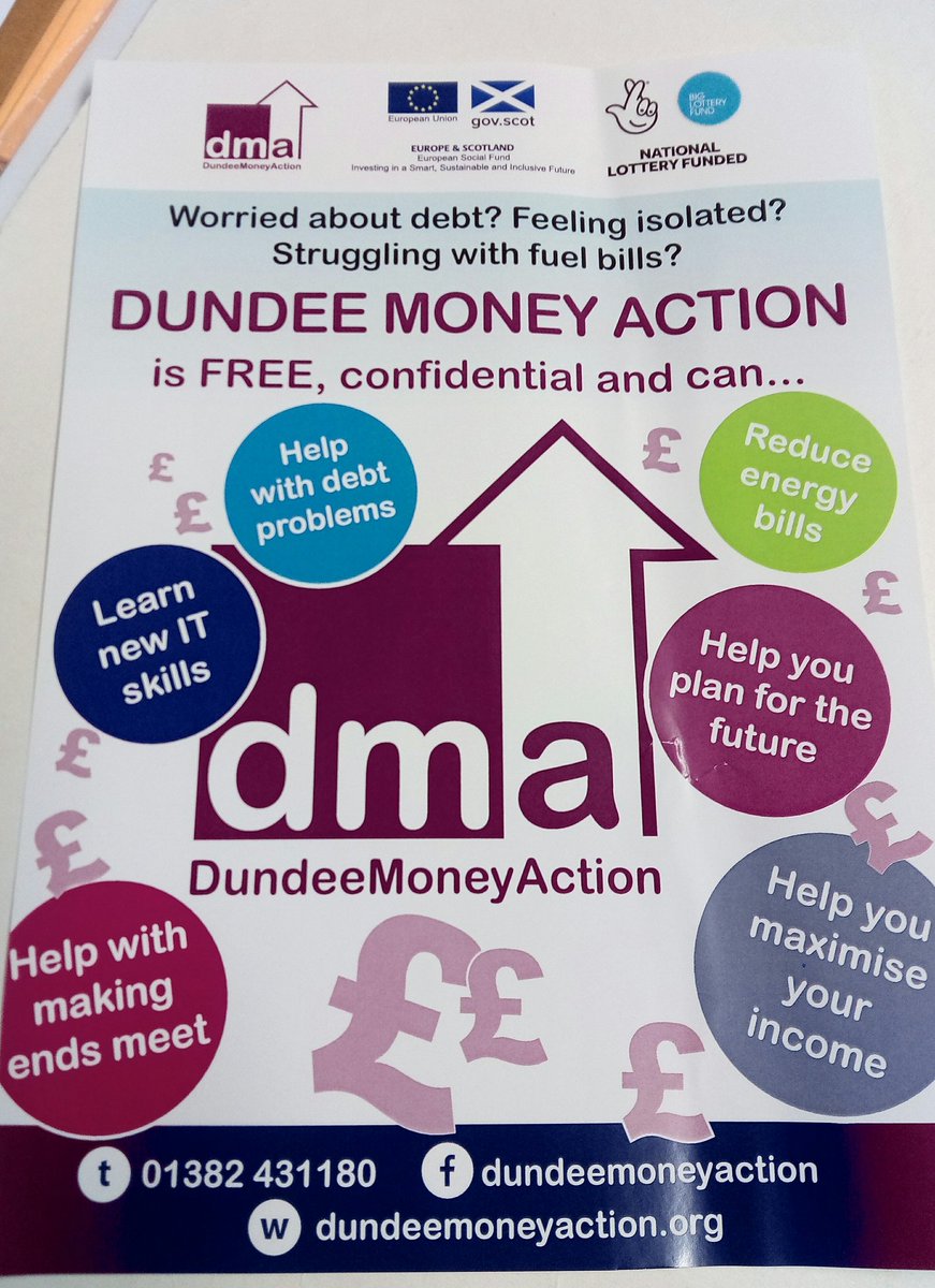 DCC__MH's tweet photo. #DundeeMoneyAction launch -  emphasis on ACTION! For lone parents, people out of work and low income households.
#Dmalaunch
#BigLotteryFund #financialinclusion
#EuropeanSocialFund
@DundeeCouncil @shelterscotland @DiscoveryCU @DundeeCAB @wisegroup_se @ScarfScotland 
#brooksbank https://t.co/hmavx0Bdua