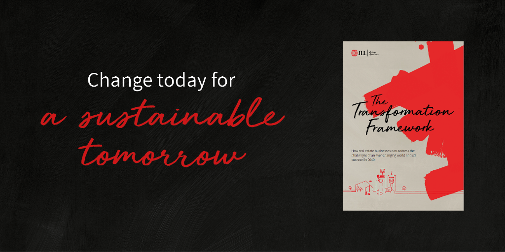 JLLupstream's tweet photo. We have unveiled our new report ‘The Transformation Framework’ revealing ideal cityscape in 2040 &amp; tools for real estate businesses to adapt &amp; thrive #JLLtransform Read more here: https://t.co/CilYgBXQtD https://t.co/Rg3AYN8Tfu