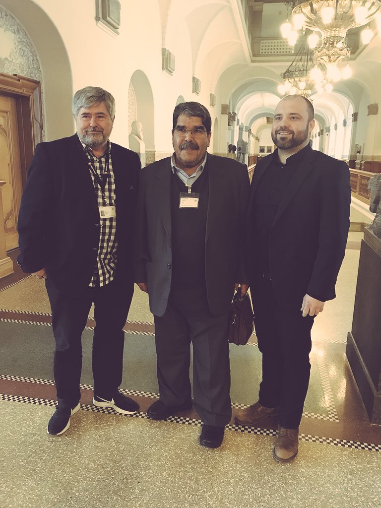 nvillumsen's tweet photo. Thank you for the visit to the Danish Parliament @SalihMaslem. The kurds in Syria deserve solidarity from Europa. The Turkish invasion in Afrin should be condamned. Erdogan is violating UN resolution 2401 and hurting the fight against Daesh. #SaveAfrin #TwitterKurds #dkpol https://t.co/dNwYPEh2AR