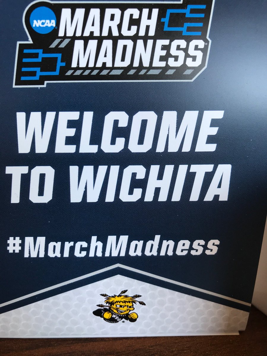 ict_tourdecure's tweet photo. Welcome to #Wichita @KUAthletics, @SHUAthletics, @NCState, @SDSU, @UMich, @umontana, @UniversityofP, and @uhouston! #marchmaddness #ilovewichita #NCAATournament #welcometourcity #supportlocalanything #midwesthospitality https://t.co/3wrOKXmRN2