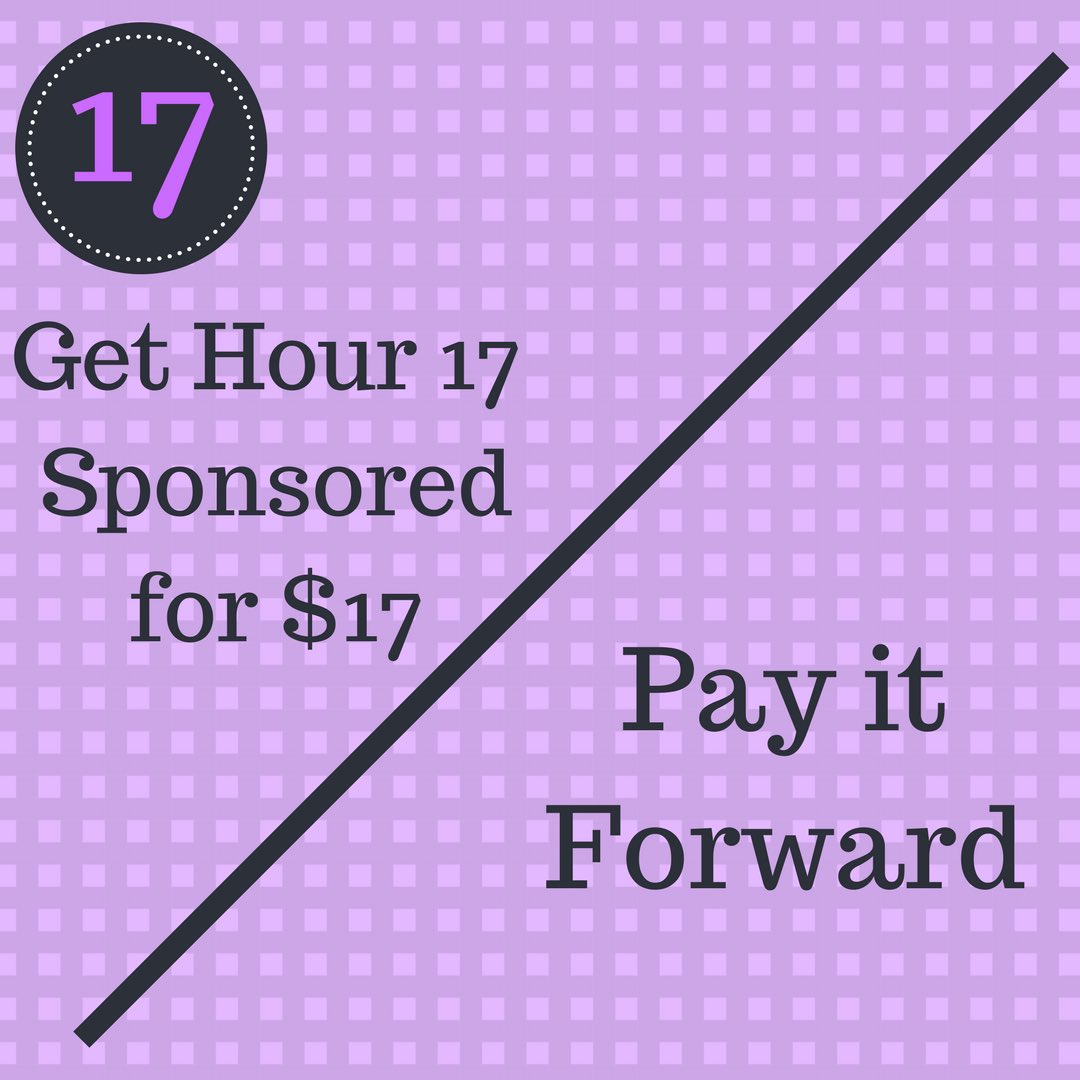 Luther_DM's tweet photo. Hour 17 Challenge: Get hour 17 sponsored for $17 or Pat it forward! https://t.co/mqg6C5tOUy