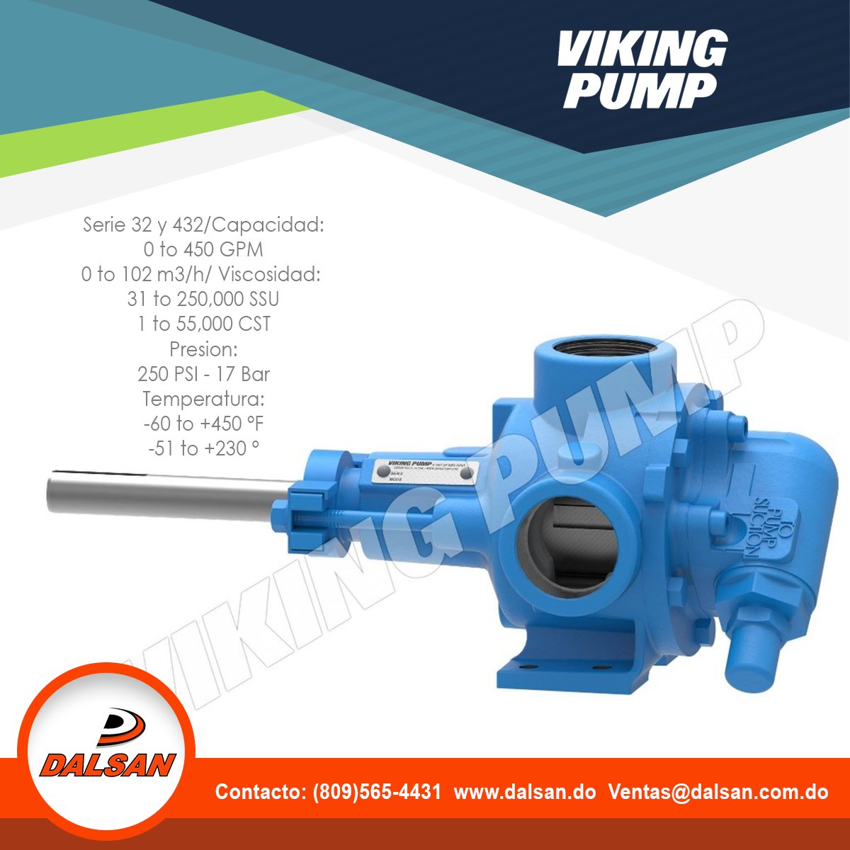 dalsanrd's tweet image. En #DALSAN tenemos disponible las bombas de desplazamiento positivo para liquido viscoso, adaptadas a muchas instalaciones diversificadas con excelentes características de vacío. Calidad y garantía de #VIKINGPUMP #DalsanRD #SolucionsesGarantizadas