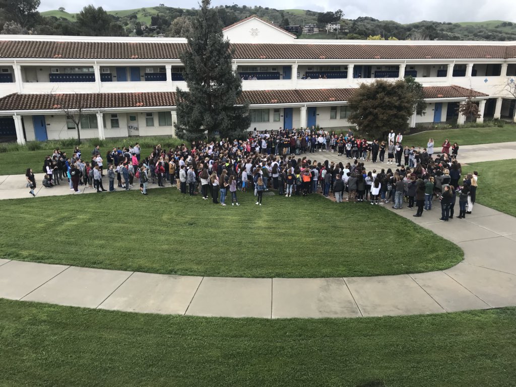 Walk Out at Martinez Junior High School #bullpuppride