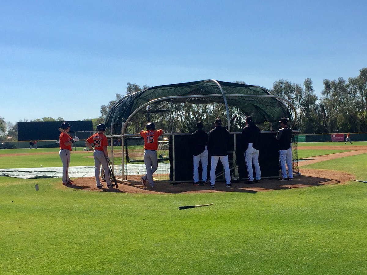 Nice day hanging with the clients at Orioles camp 🌴⚾️ #TeamCSM