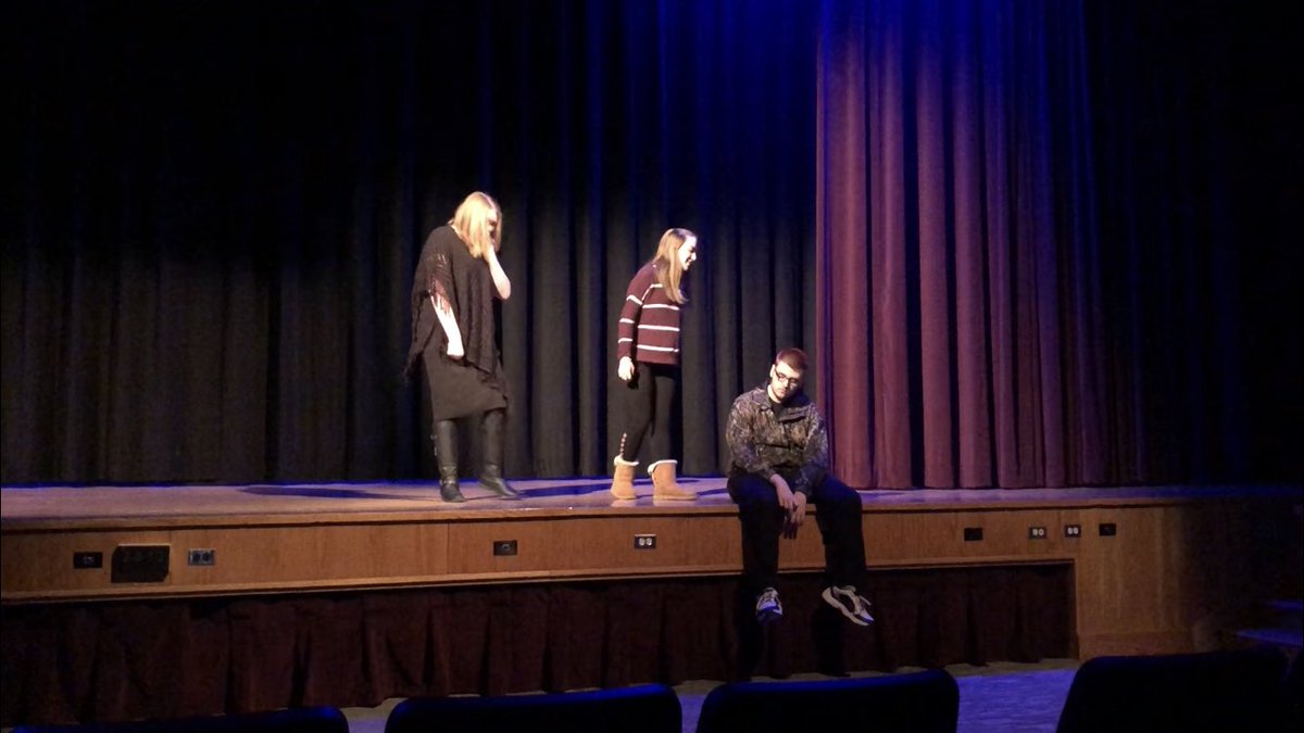 ktsinginglady34's tweet photo. ACS Theatre class performing a couple scenes from “Only 13,” a show focused on the everyday life of teens - bullying, labeling, stereotyping, depression &amp; suicide for admin today... #empathetickids #bighearts #acspln @ACSDghosts @clapperadmin @saintadmin  @kmorgia4121 https://t.co/h8sE9CVLH2