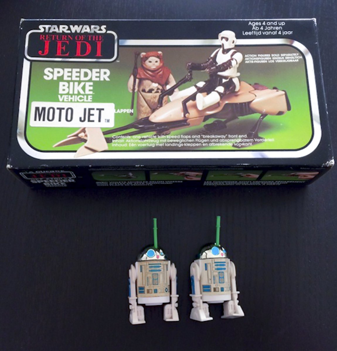 TantiveXI's tweet photo. When you go to an attic sale in France and come away with two complete #PopUpR2’s and a space #MotoJet. 🙏 #StarWars #BobaFett #Kenner #Toy #ToyPhotography #Toys #Vintage #VintageToys #Macro #PlasticCrack #PicOfTheDay #Photography #Photo #starwarscollection https://t.co/Gi9LixGjzd