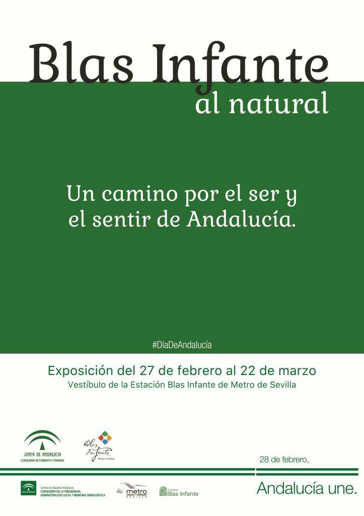 FundBlasInfante's tweet photo. Hasta el día 22 de marzo en la Estación #BlasInfante de @_metrodesevilla "Blas Infante al natural" cc @FomentoAND @BlasInfante2 @aopandalucia https://t.co/RztloLMn1i