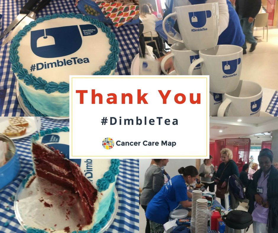 CancerCareMap's tweet photo. A huge thank you to everyone that brought or bought cakes at today's #DimbleTea in aid of @DimblebyCancerC at Guy's Cancer Centre. Some yummy treats were served up for a great cause. https://t.co/nOWijUkuZM