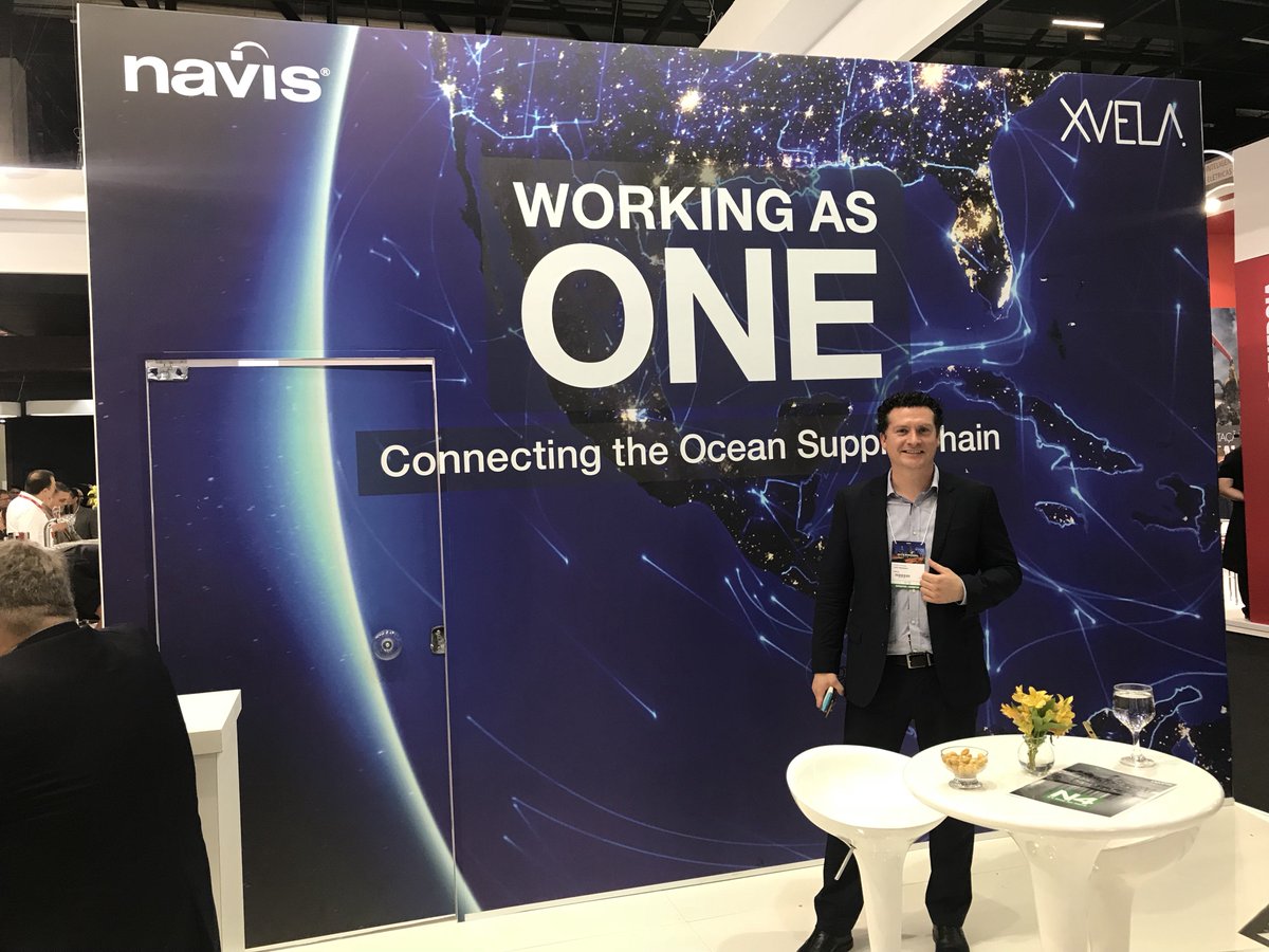 xvelaconnect's tweet photo. We're #WorkingAsOne with @naviscargo and @Kalmarglobal at @IntermodalSA in Sao Paulo this week. Come visit Patrick Rhodes, VP Global Field Ops, at Booth 5-80! #Intermodal2018 #SupplyChain https://t.co/AMQRFyLkR1