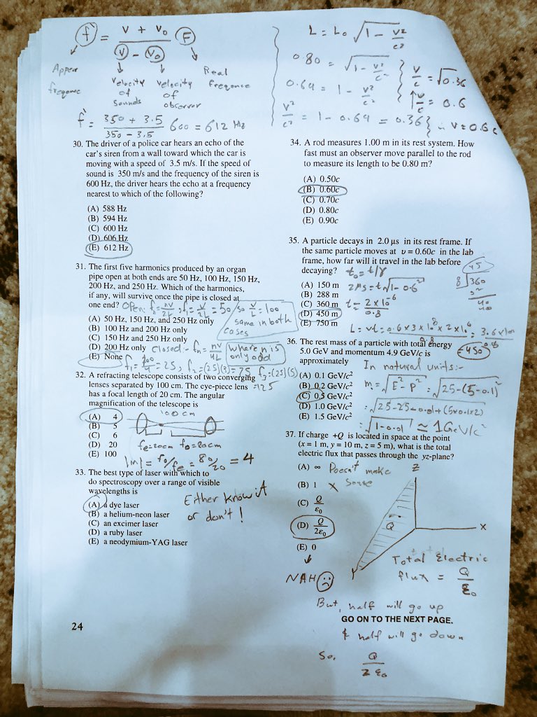 ahmedalrquan's tweet image. #gre1777 حلول ٢٠-٤٠ سؤال #physics #physicsgre 

1