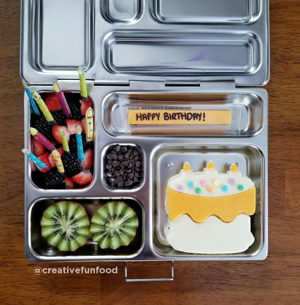 creativefunfood's tweet image. Birthday school lunch in a @planetbox! 🎂🎉 #planetbox #schoollunch #bento #birthday #funfood #creativefood #happybirthday #nutfree #peanutfree #HappyBirthday