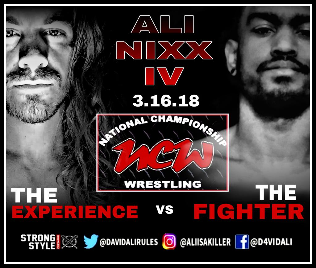 DavidAliWRSTLNG's tweet photo. Friday. 3.16.18 NIXX vs ALI IV. ONLY AT @NCWGeorgia https://t.co/PMMLdZp96J