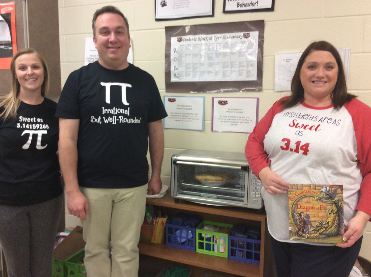 SLMCLeonard's tweet photo. Fifth grade students enjoyed Pi Day by making a pie in Science to observe physical and chemical changes in matter and discussed fractions and division in Math.  Fun day!! 
@dcsnc @leahmleonard @sedley1 https://t.co/vDns8vUqRT
