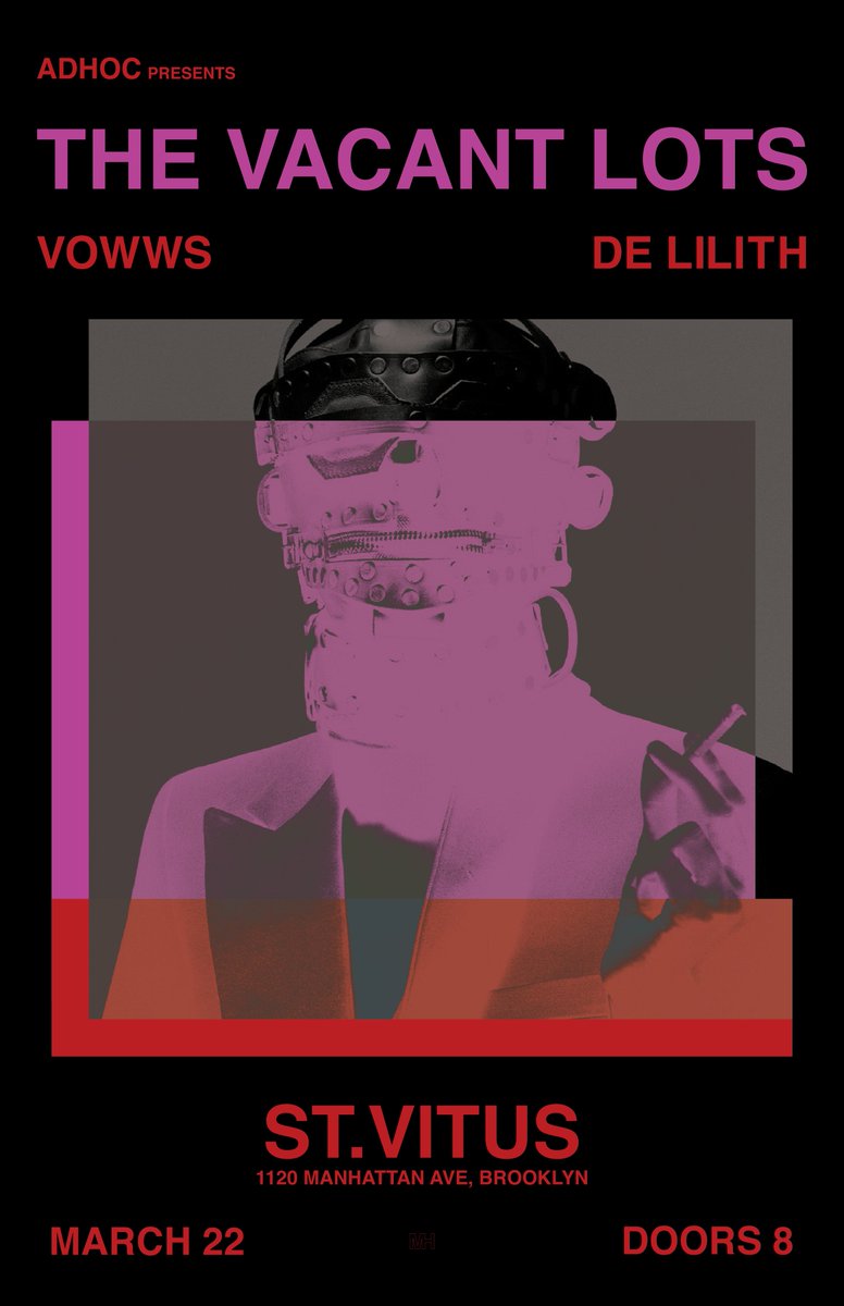THEVACANTLOTS's tweet photo. next Thursday we play @saintvitusbar in Brooklyn w two of our favorite bands @vowwsband &amp; @DeLilithBand **it's the only NYC show we're playing this year, so don't sleep on this** Tix avail thru @adhocfm here: https://t.co/au1fSjaibk https://t.co/jb9HWeNk69