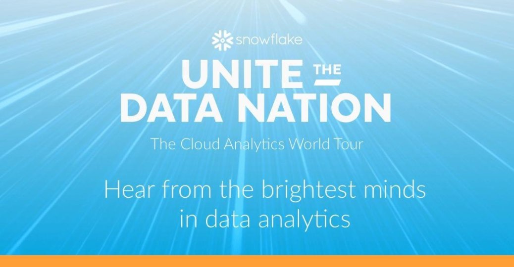 Snowflake's tweet photo. #Seattle, the #UniteTheDataNation Cloud Analytics World Tour is coming to you tomorrow! Don't miss this opportunity to hear from an awesome lineup of speakers @tdav @Bringhub @Talend @tableau @Wipro @tune https://t.co/gVcow9S99u https://t.co/AIay0kSs9p