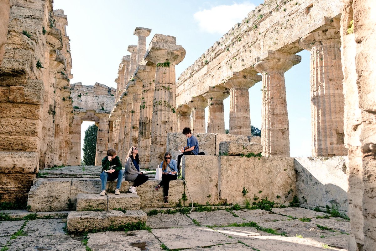 HUFlorence's tweet photo. It’s not every day that your classroom is a few 2500 year old Greek temples and an ancient city. It was a great afternoon exploring Paestum! https://t.co/xJ3JVQzwEm