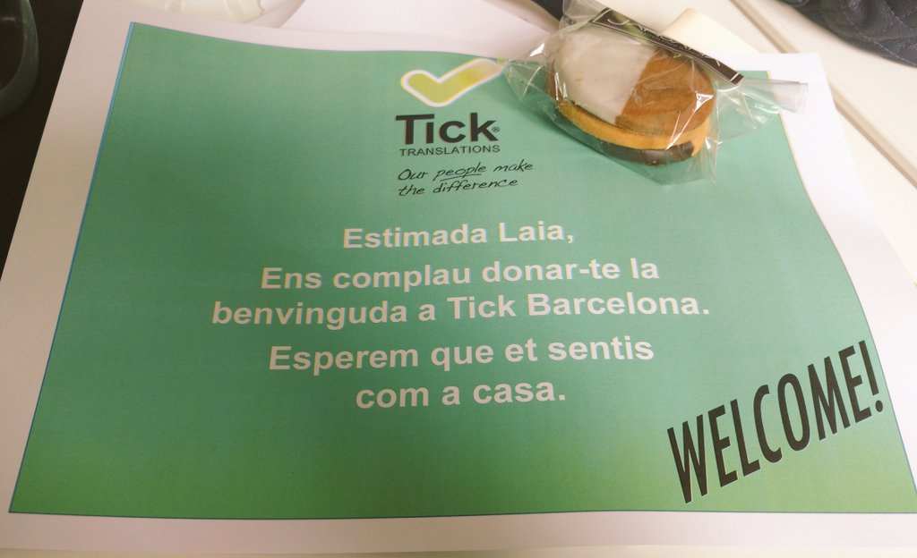Laia_Chiva's tweet photo. #TickTranslations #TickBarcelona ✔💚 https://t.co/iUauBVO3Ol