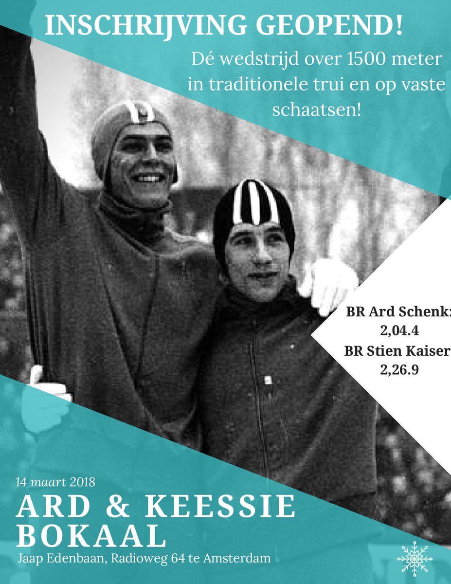 JJanissen's tweet photo. Schaatsfans opgelet!

Vanavond vindt om 21.00 op de @JaapEden de Ard en Keessie Bokaal plaats.
Komt dat zien!
@schaatsennl @NOSschaatsen @CBvNL
#ardenkeessie 
#letskicksomeice https://t.co/Xn1mBBjjs6