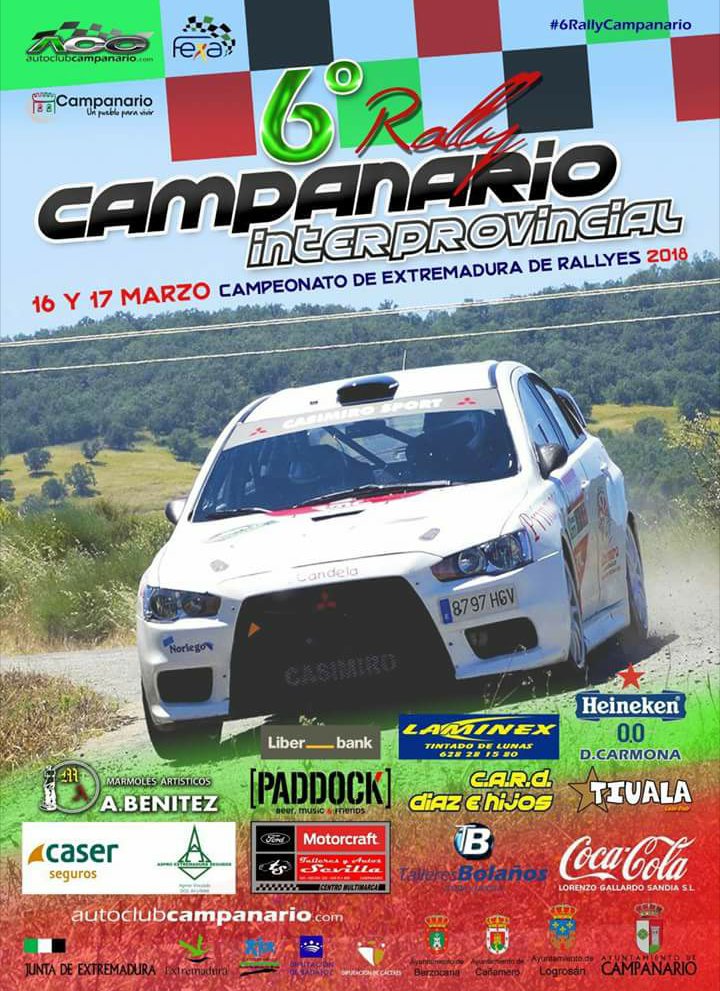 ManuRallyes's tweet photo. Lista de inscritos del VI Rally de Campanario, que abre el Regional Extremeño de Rallyes de Asfalto, este próximo fin de semana. #CEXRA https://t.co/nhxhVeMYoK