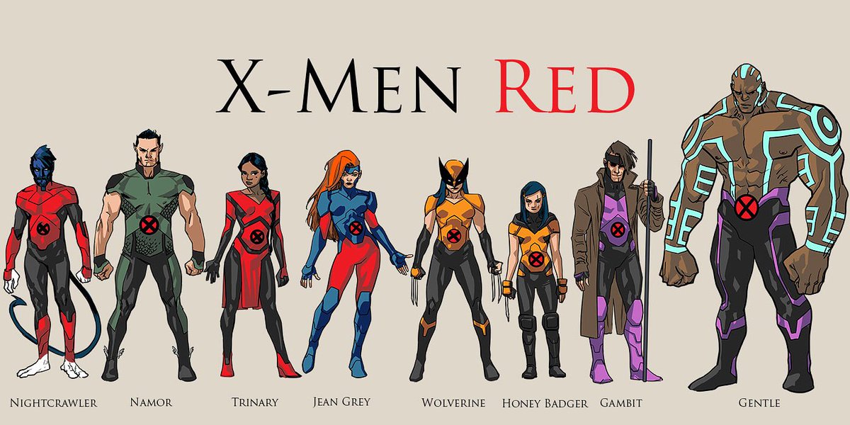 ComicsMarvelES's tweet photo. #Marvel Formación X-Men Red https://t.co/U04D0iR4Nn