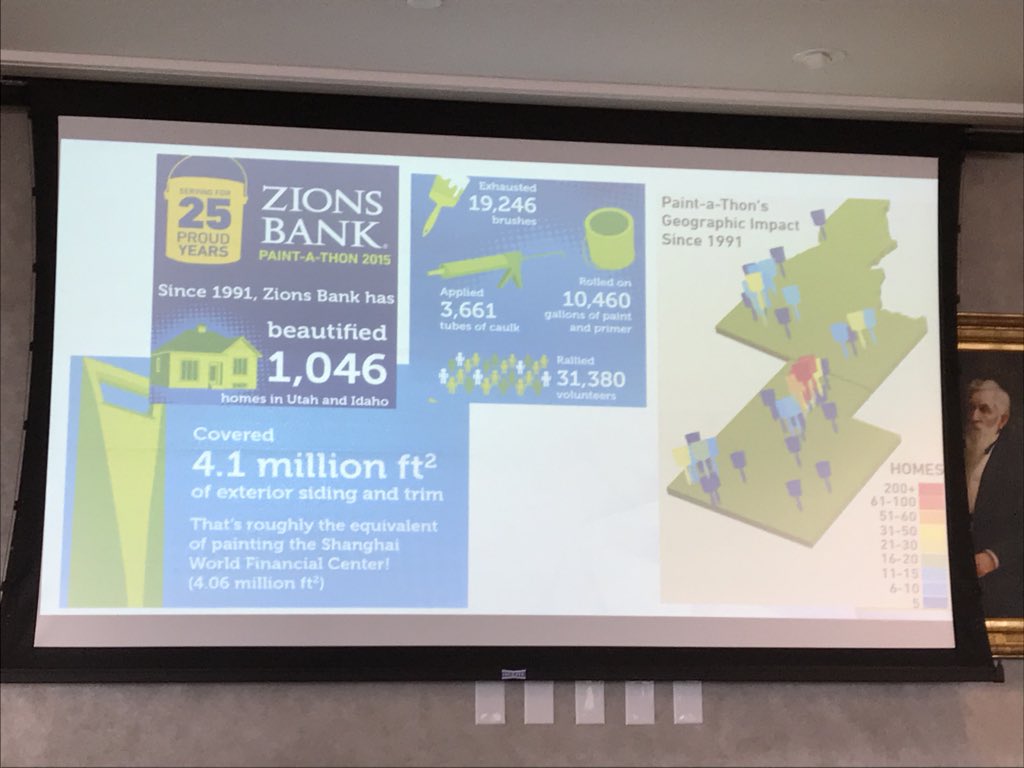 PaulMurphysLaw's tweet photo. Paint by numbers. @ZionsBank volunteers have beautified more than 1000 homes for the elderly since 1991. #GoPRSAltLake @PRSAltLake https://t.co/yN8Nz1KVJe