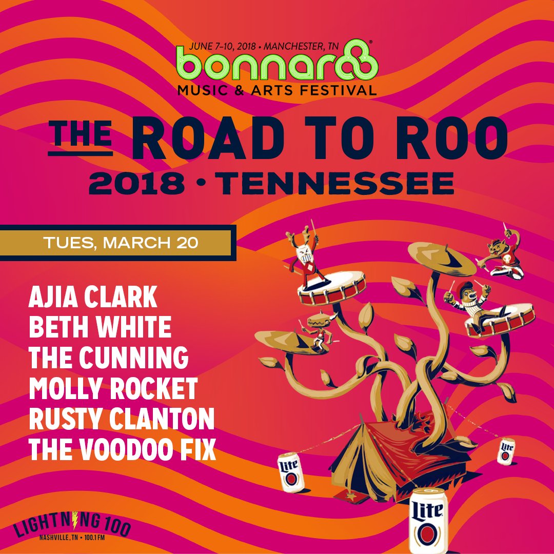 TONIGHT! <a href="/Lightning100/">Lightning 100</a>'s #RoadToRoo - Night 4 feat. @steelysajia, @bethwhitemusik, <a href="/The_Cunning/">The Cunning</a>, @themollyrocket, <a href="/rustyclanton/">Rusty Clanton</a> &amp; <a href="/TheVoodooFix/">The Voodoo Fix</a>! Be there to place your vote!