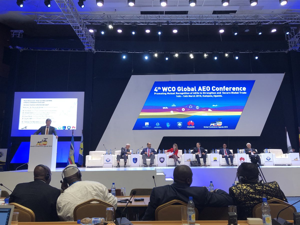 CorcueraSandra's tweet photo. @el_BID apuesta por un #comercio seguro y agil participando en la 4 Conferencia Global del #OEA en Uganda organizada por @WCO_OMD junto con representantes de aduanas de #LAC. #AEO2018Kampala https://t.co/qszC1z8Fg6