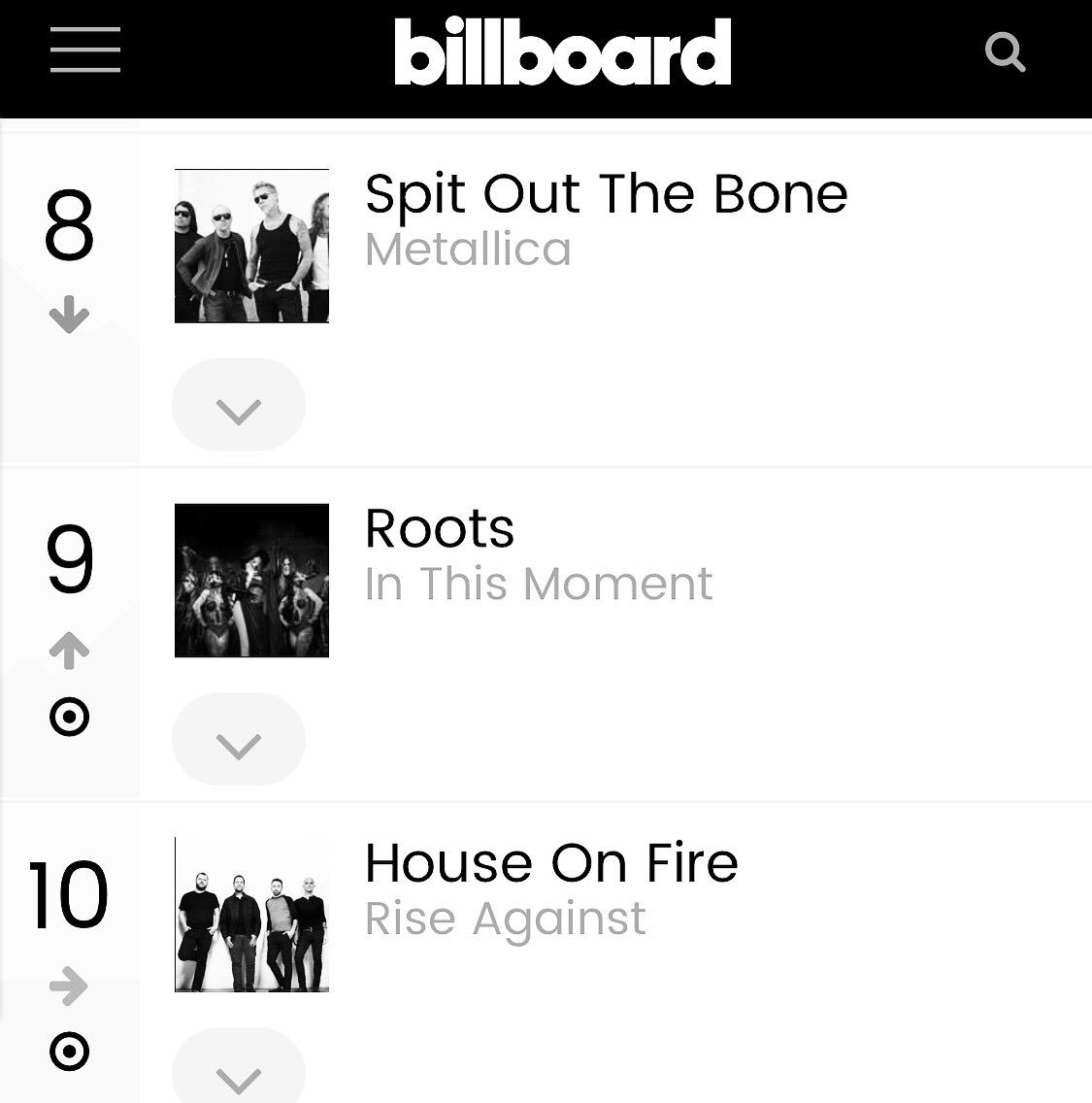 OfficialITM's tweet photo. Roots has just went top ten active rock radio in the US because of all you ! Your our family and we couldn't do this without you . Keep requesting and thank you to all the radio stations out there spreading the love 💜 #togetherwerise https://t.co/PKrCpbf1S9