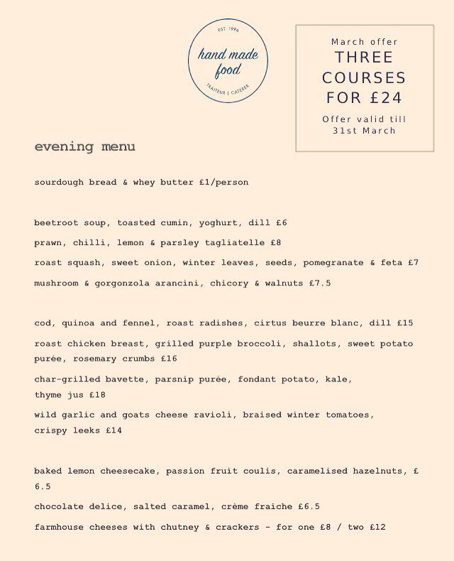 tatteredstones's tweet image. The #arancini was fabulous. RT @HandMadeFood: our latest menu - 3 courses for £24 - to reserve ▶️restaurant@handmadefood.com.