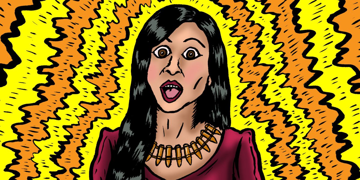dailydotart's tweet photo. Katrina Pierson's greatest hits https://t.co/JQLLAXvIq0 (words by @muddycreekU, art by @ColindresArt) #KAG2020 https://t.co/ctAJattqd1