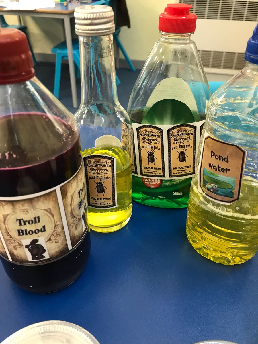 TreverbynAcad's tweet photo. As part of @ScienceWeekUK Year 5 have been carrying out some exciting Harry Potter themed experiments and have made some gruesome potions! https://t.co/c8Gk2VYOAZ