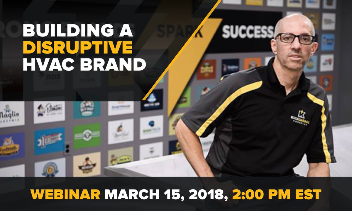 kickcharge's tweet photo. REMINDER: Don't forget to plug into #branding guru Dan Antonelli’s #webinar, “Building a Disruptive #HVACBrand,” tomorrow at 2 p.m. EST 💻⚡Don’t delay, registration closes at midnight tonight! Visit this link to save your spot: https://t.co/aLIQRSwfju https://t.co/THMPM5MCIx