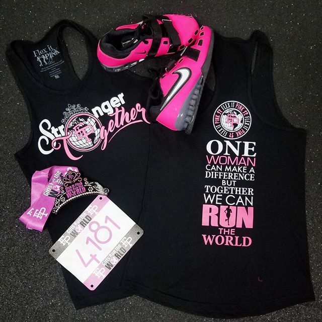 flexitpink's tweet image. #FiPGirlsRunTheWorld shirt samples are in and they are ready for you all to show who RUN the World!!!!
To see all the details for 2018 click on the link in our bio! 
Join us today before we sell out! 
Who run the world?!!!!!! #FlexItPink *medal in photo … ift.tt/2IpNIwj