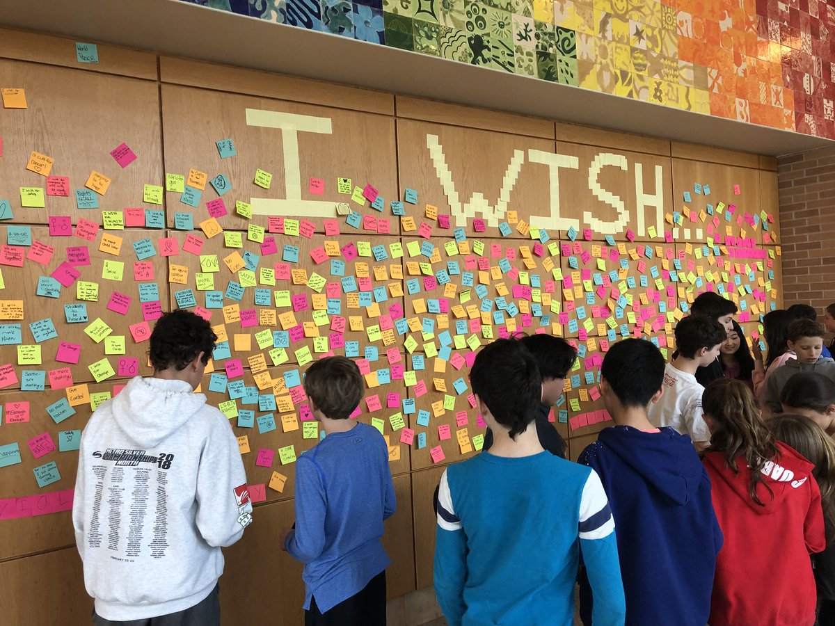 PincusMichael's tweet photo. SMS wish wall. #scarsdalemspride https://t.co/KiJ1ndH7dw