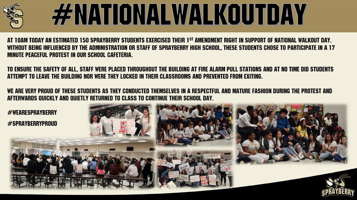 SprayberryHigh's tweet photo. #WeAreSprayberry #SprayberryProud #NationalWalkOutDay #WalkoutATL https://t.co/6pWGkzwVoN