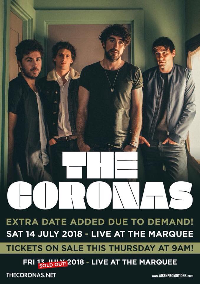 The_TechCompany's tweet photo. ⭕️The Coronas ⭕️

⭕️ Add extra date at Live at the Marquee Cork on Saturday 14th July ⭕️

Tickets go on sale tomorrow Thursday 15th March at 9:00am ✅

#bmobileireland #wedotech #ticketmasteroutlet #thecoronas https://t.co/YE3btjyRLF
