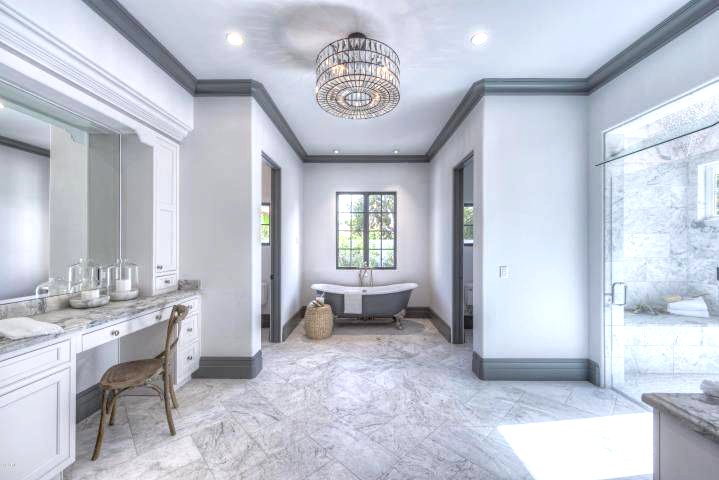 onesourceint's tweet image. This gorgeous master bath is both glam and welcoming. We're so happy with how the 4445 E Exeter project came together! 
📷 Sam Moore &amp;amp; Jenny Kourouglos