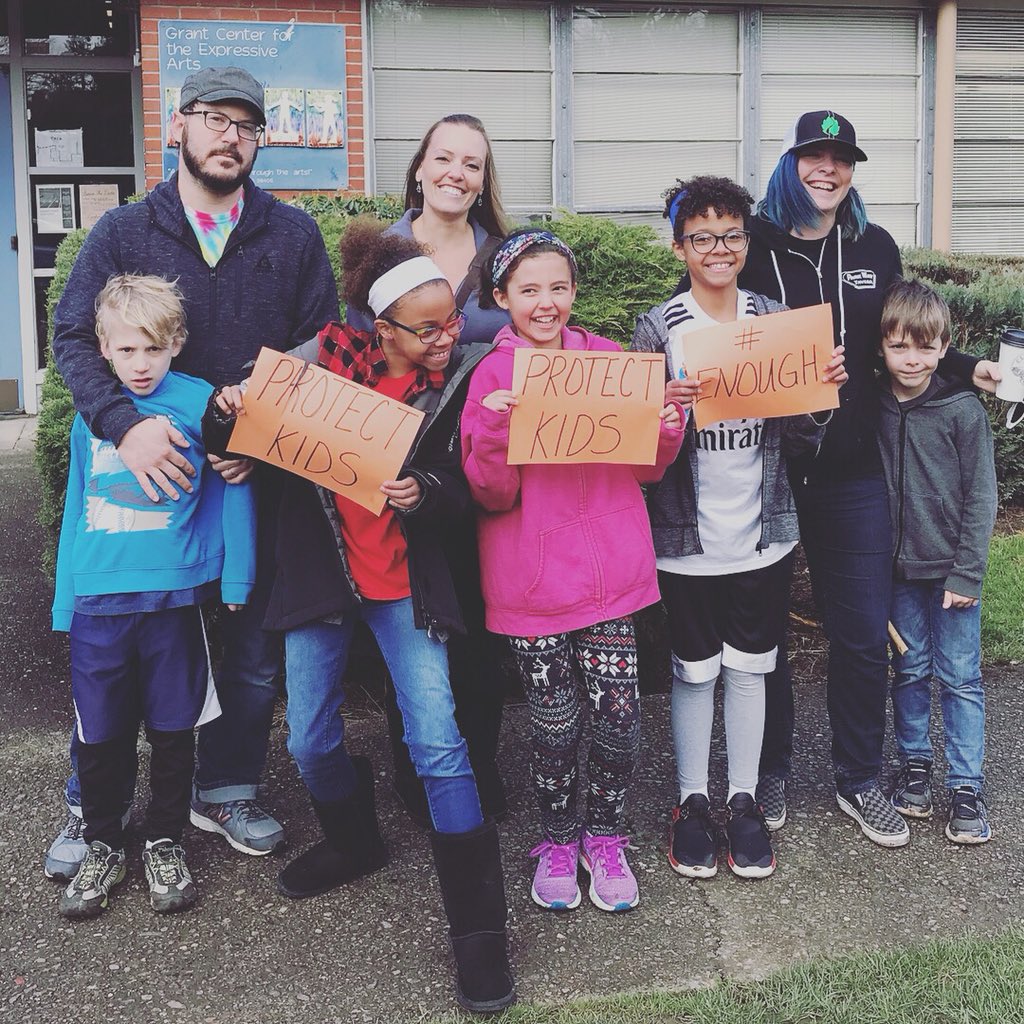 alanatphoto's tweet photo. bummed that we had so few show up at our school, but thankful to add our small rocks to the avalanche around the nation #nationalwalkout #nationalschoolwalkoutday #enough #protectkids https://t.co/IVUaprqHKl