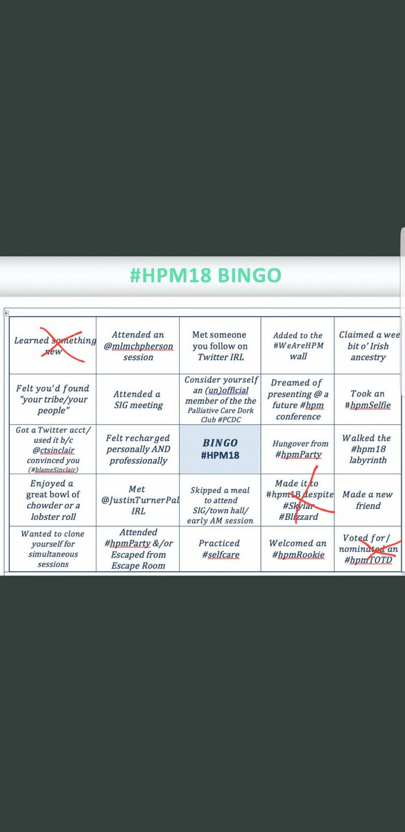 katie_harmoney's tweet image. Doing okay for only being here for three hours.  #hpmBingo