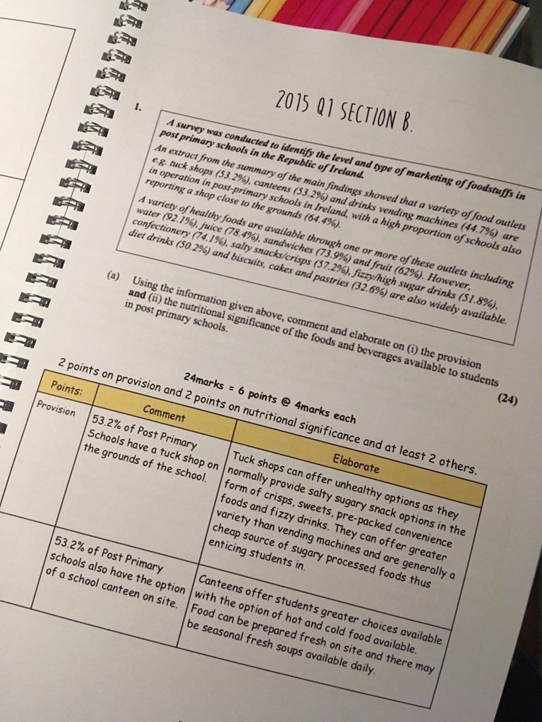 TracyMcDonagh3's tweet photo. How to master section B Q1 included in my #HomeEconomics revision manual. Sample answers and how to structure your answer for maximum marks. €20 per manual email me for more details @tracymcdonagh89@gmail.com #leavingcert2018 #smartrevision #sampleanswers https://t.co/tkKCjsPX2E