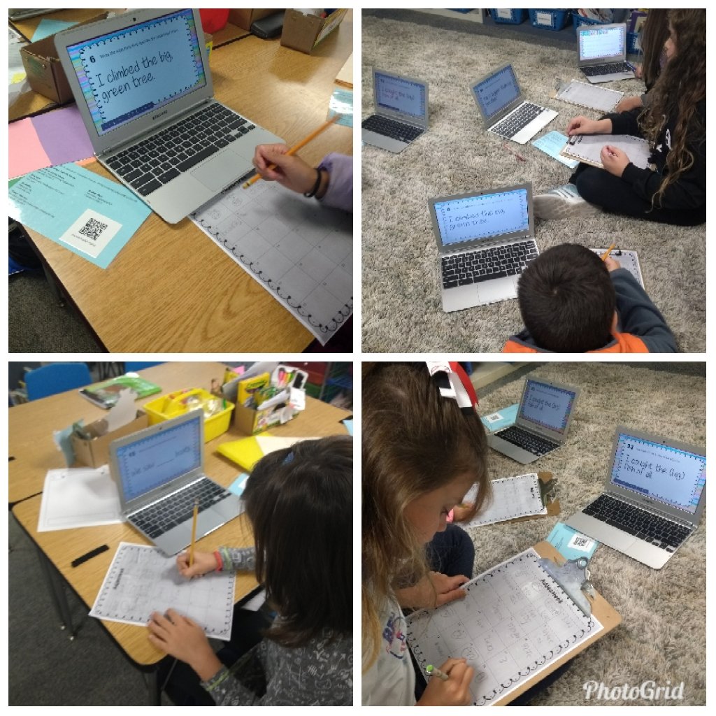 KatelynSaute's tweet photo. Students practicing adjectives with digital task cards. We love Google Classroom! :) @TLSHawks #pvshares https://t.co/zUCyyBlJE0