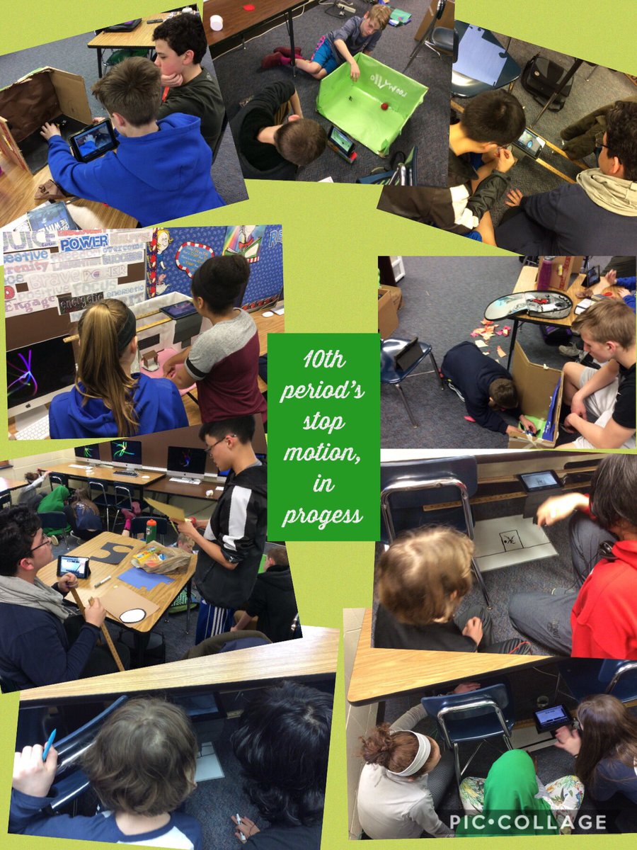WMSMediaExplore's tweet photo. 10th period, wrapping up the filming (and using the tables to shade☂️ their whiteboards from the glare of our lights). https://t.co/pu0gZVatOG