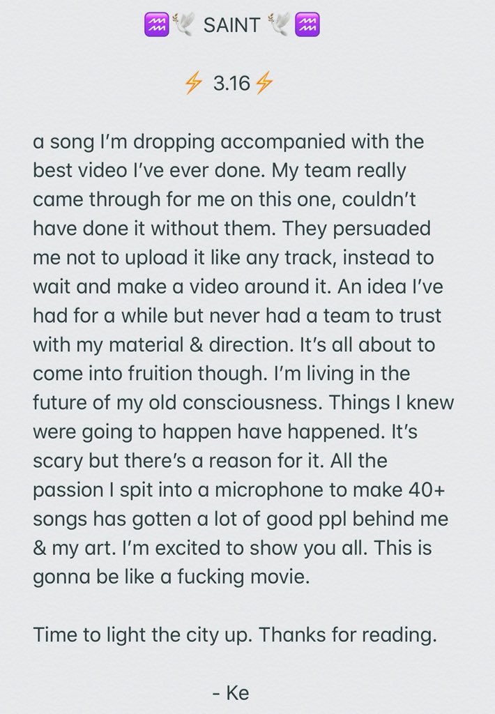 KeAndrell's tweet image. S🕊A🕊I🕊N🕊T🕊 .... dropping 3.16, accompied with the best video I’ve ever done.